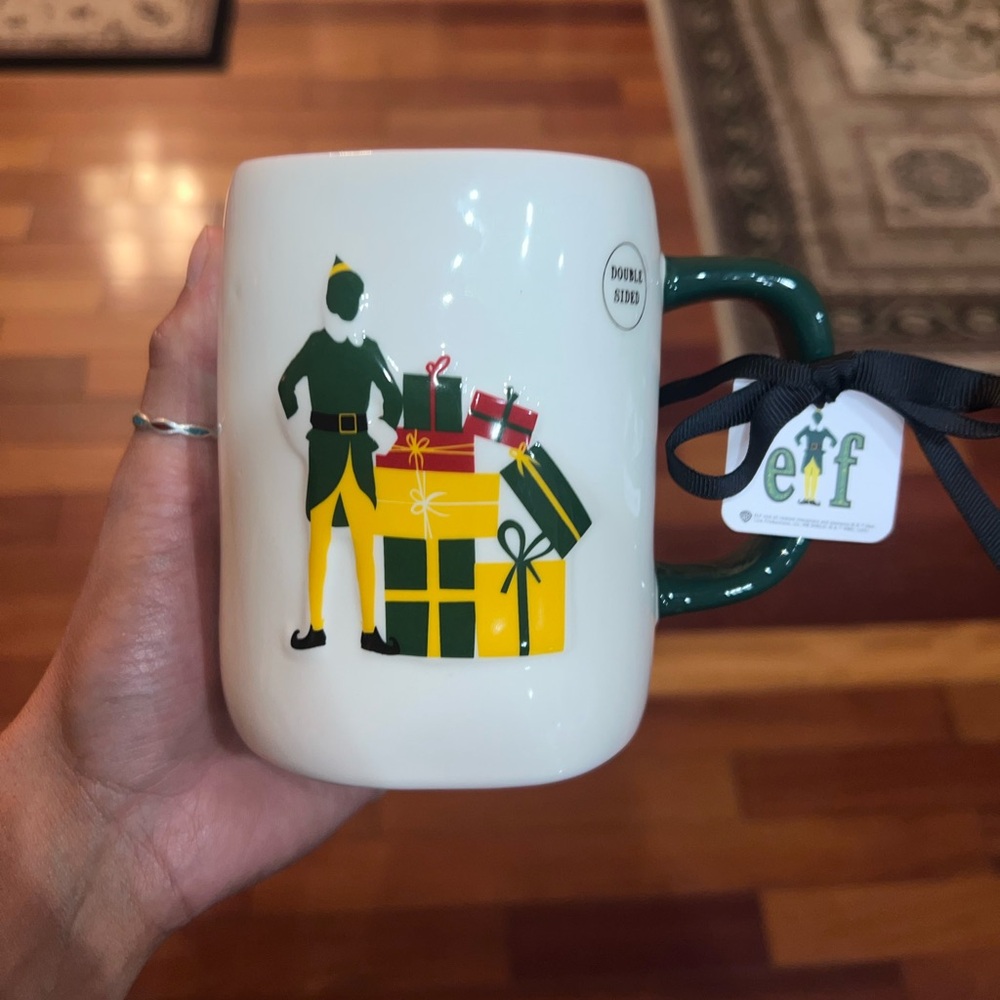 Rae Dunn Green Elf Mug cotton headed ninny muggins